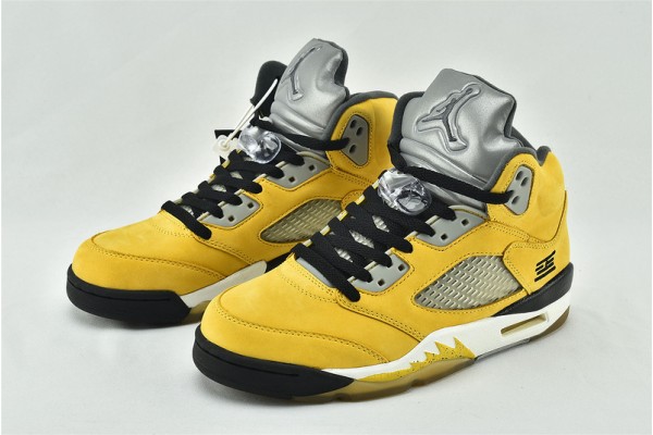 Nike Air Jordan 5 Retro T23 Tokyo Yellow 454783 701 Womens And Mens Shoes